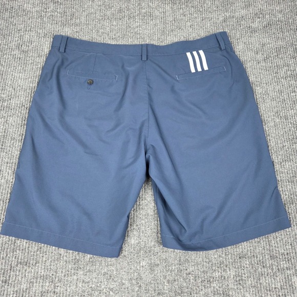 adidas Other - Adidas Mens Climalite‎ Golf Shorts Navy Blue Size 40 Flat Front 3 Stripe Logo